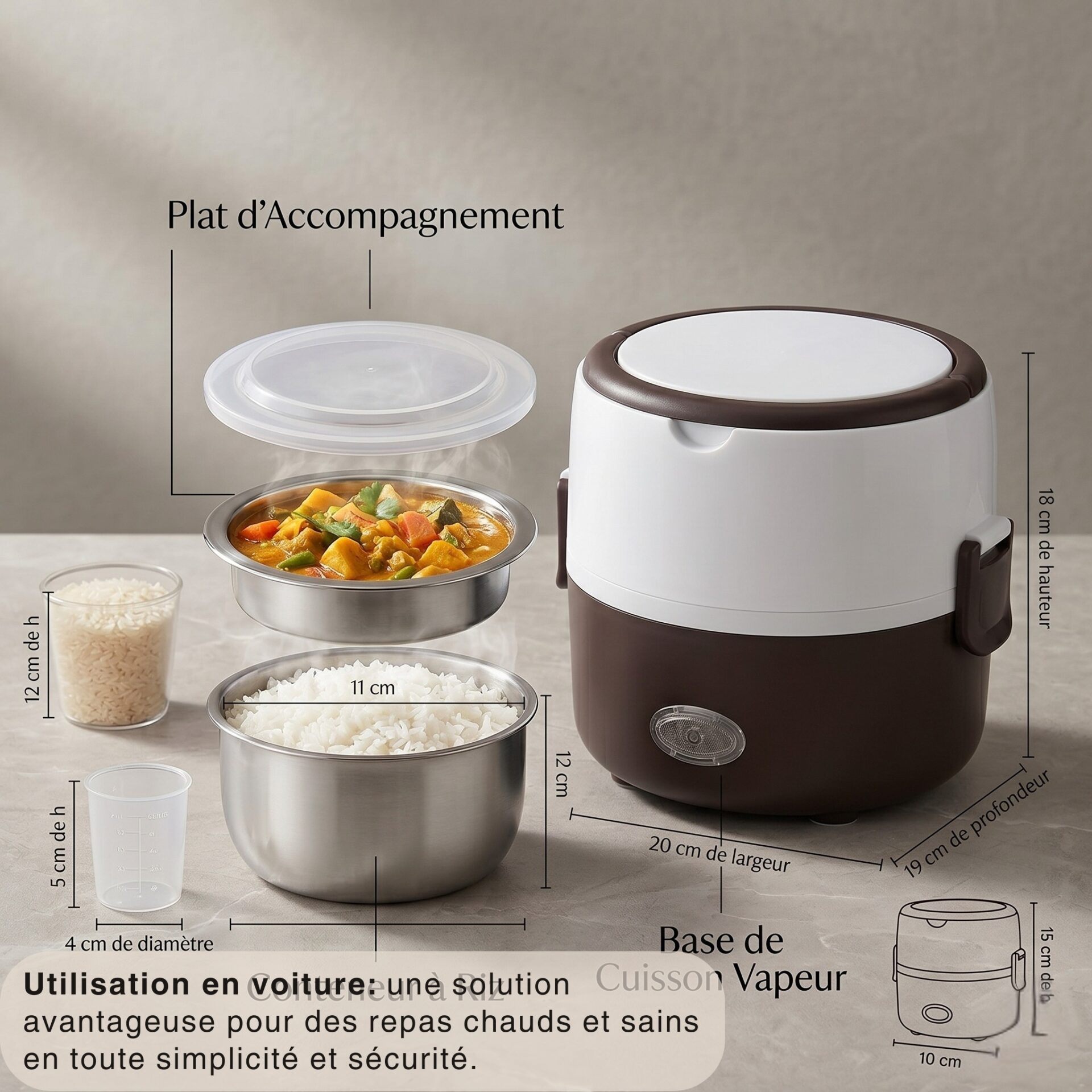 boite déjeuner chauffante pratique
