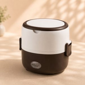Boîte lunch électrique chauffante - Inox, 2 étages 200W