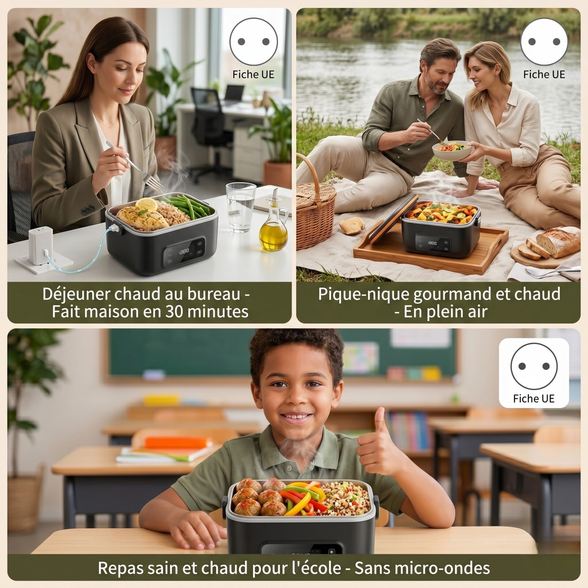 lunch box chauffante élégante