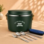 Lunch box chauffante compacte 1,2 L avec cuve en acier inoxydable.