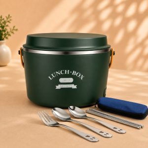 Lunch box chauffante à batterie - Inox 1,2 L compacte