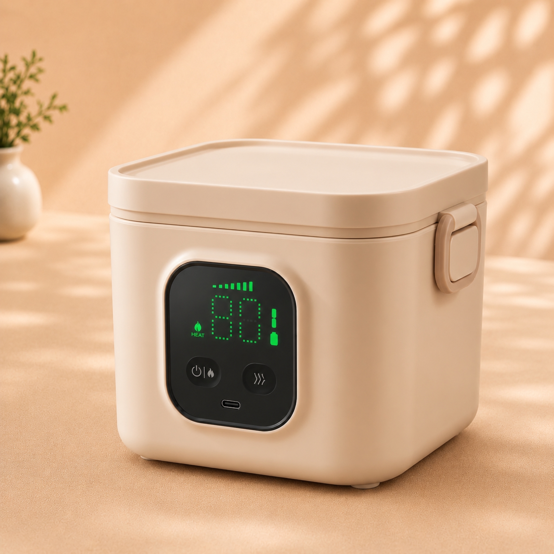 Lunch box électrique rechargeable - USB, inox sans fil