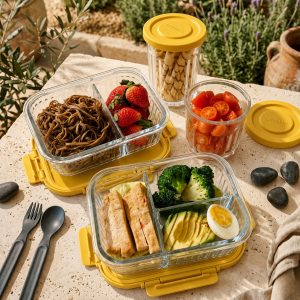 Lunch box en verre avec couverts - Women Style