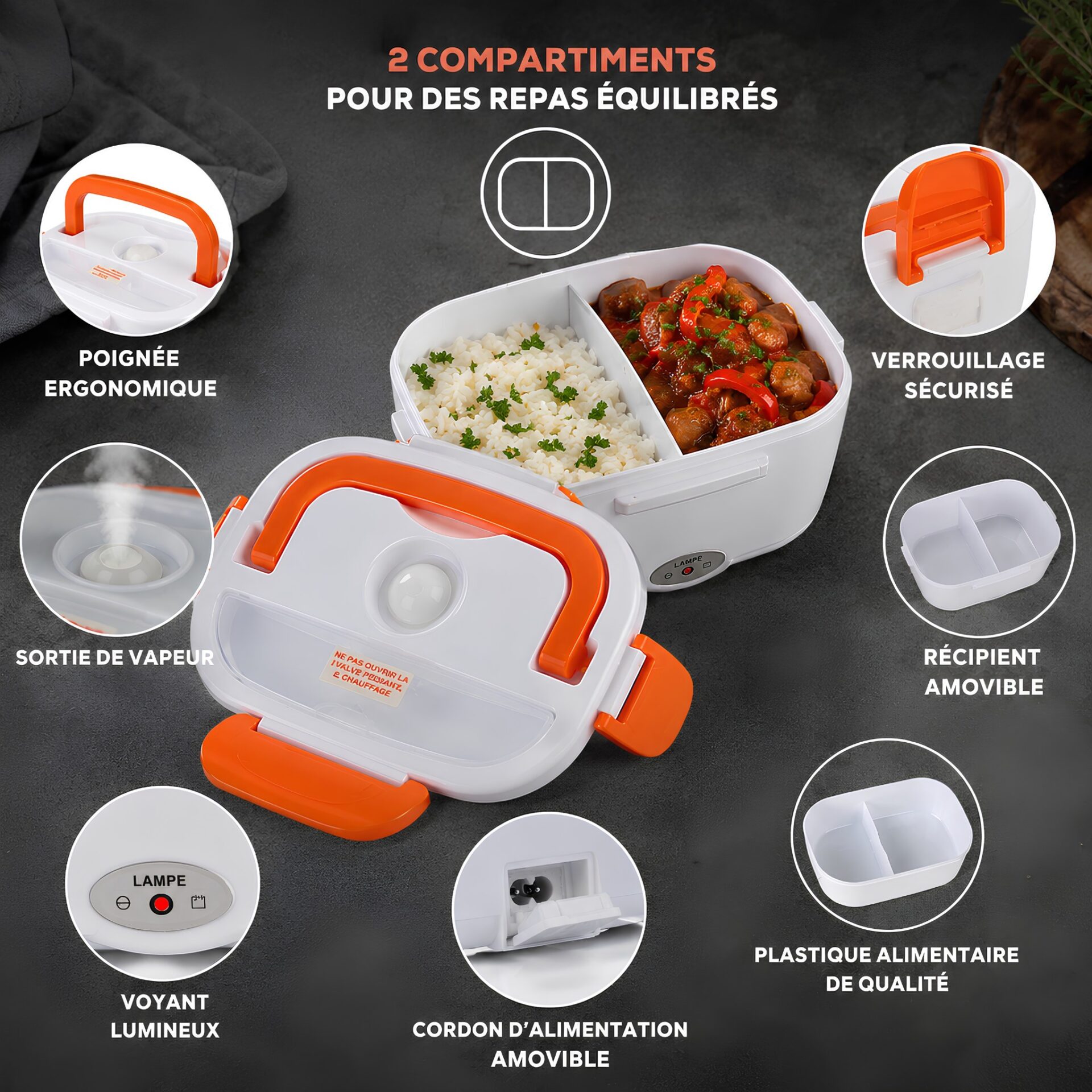 Boîte repas chauffante - USB pique-nique nomade – Image 3