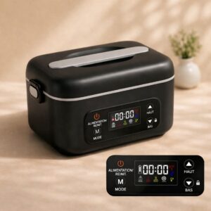 Lunch box chauffante batterie 1 L avec cuve inox 304 et écran LED tactile
