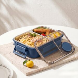 Lunch box inox isotherme bleu