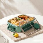 boîte à lunch inox verte
