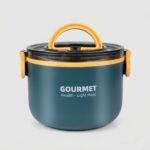 récipient repas inox bleu
