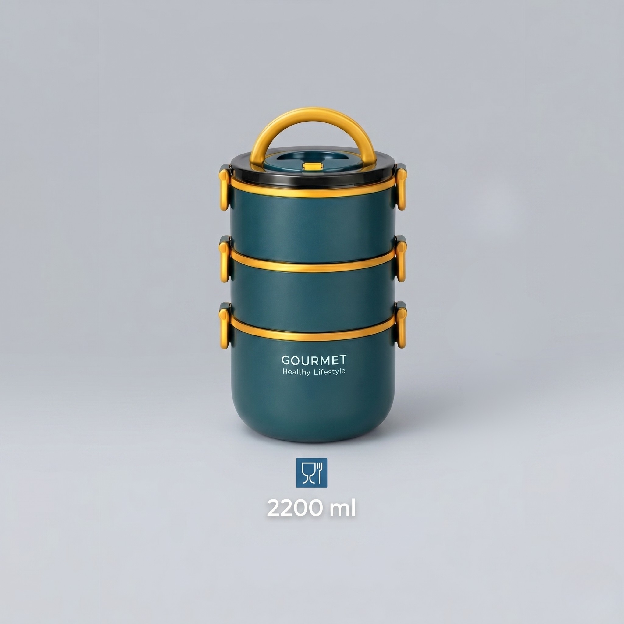 conteneur alimentaire inox bleu