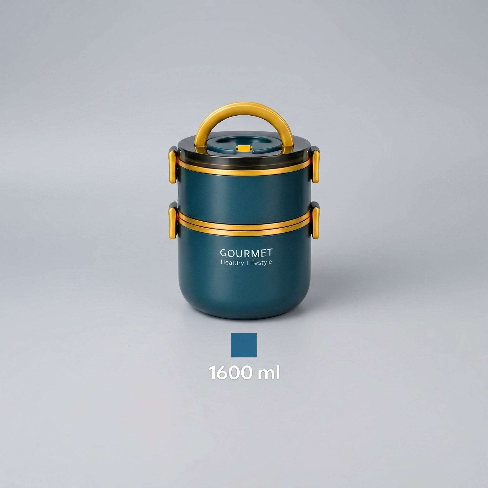 panier repas inox bleu