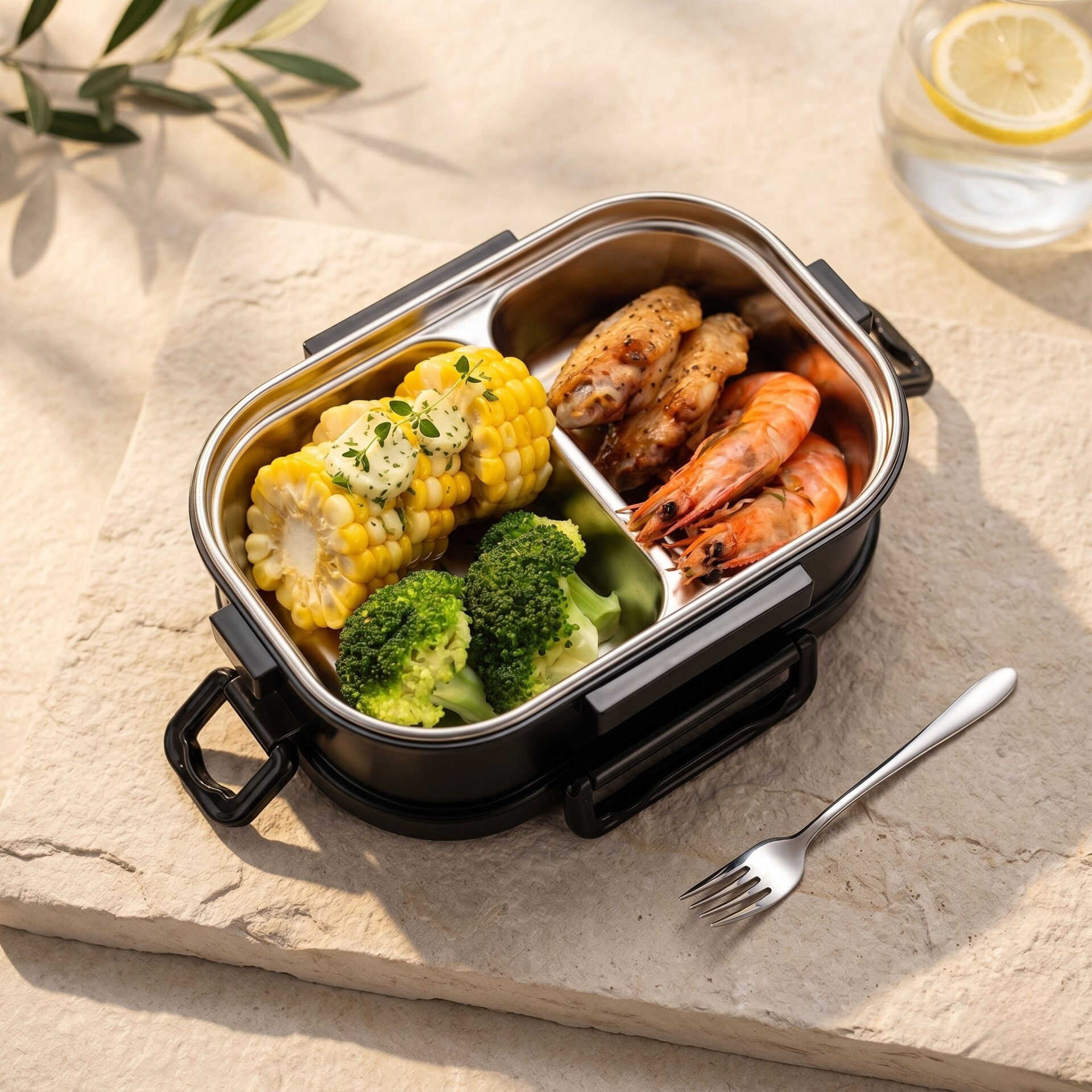 Lunch box double isolation