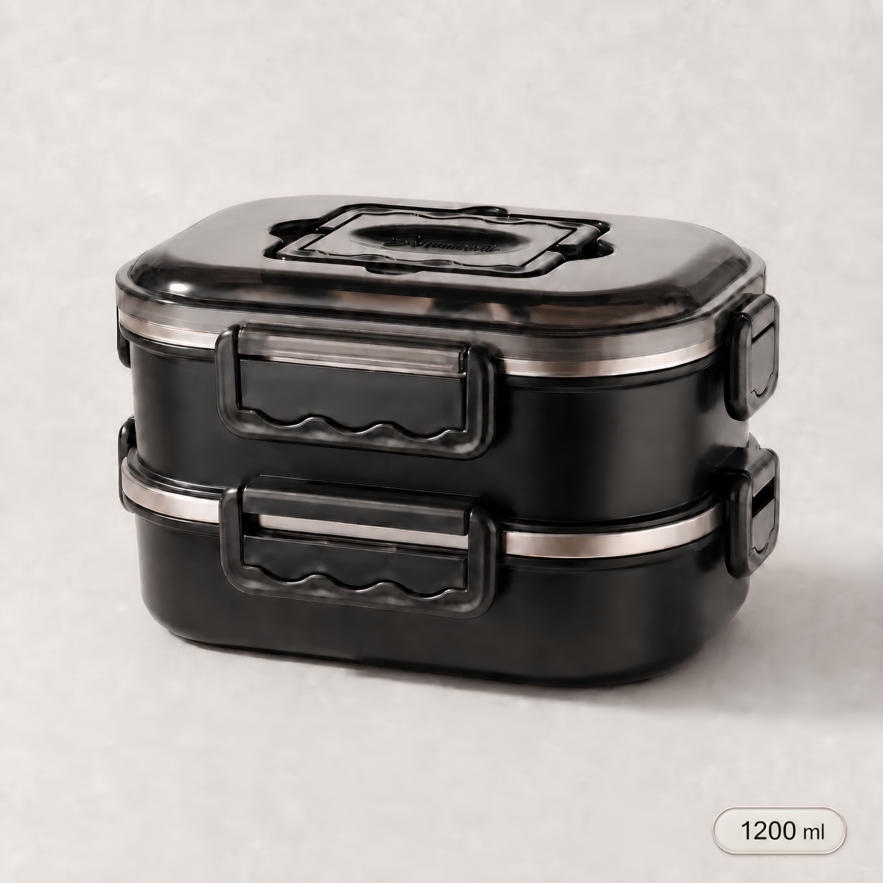 Lunch box isotherme inox - Noir double – Image 7