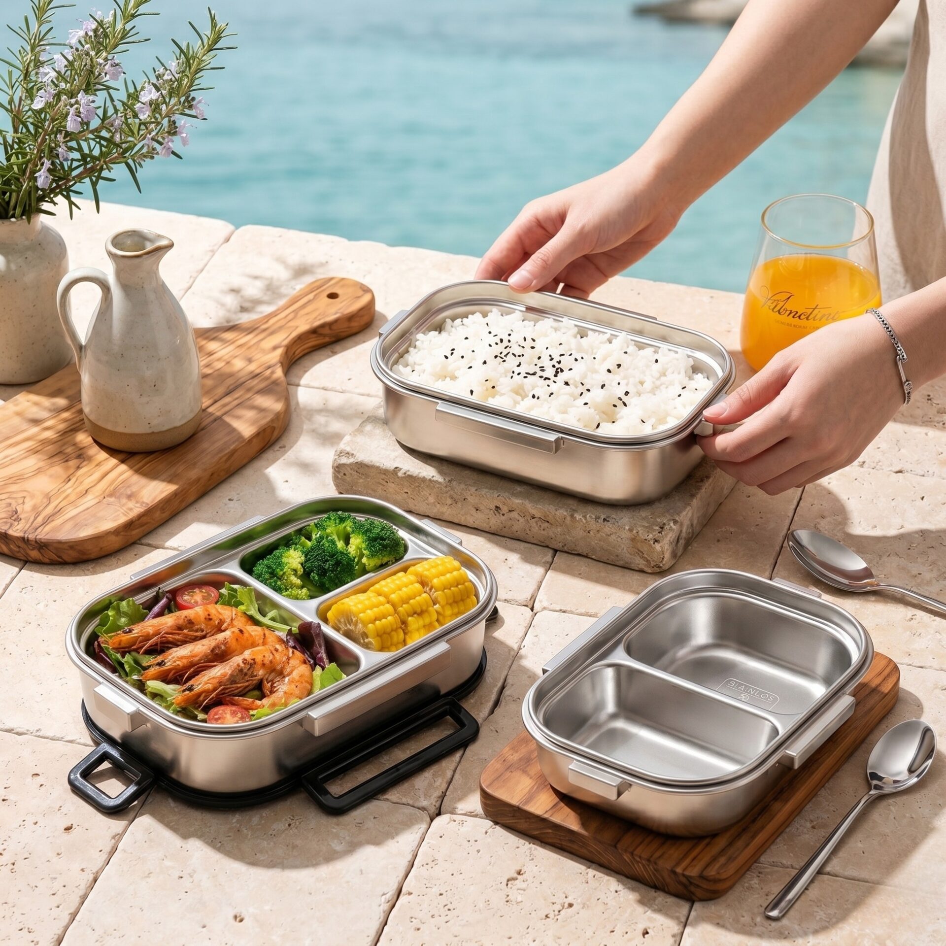 Lunch box portable et étanche