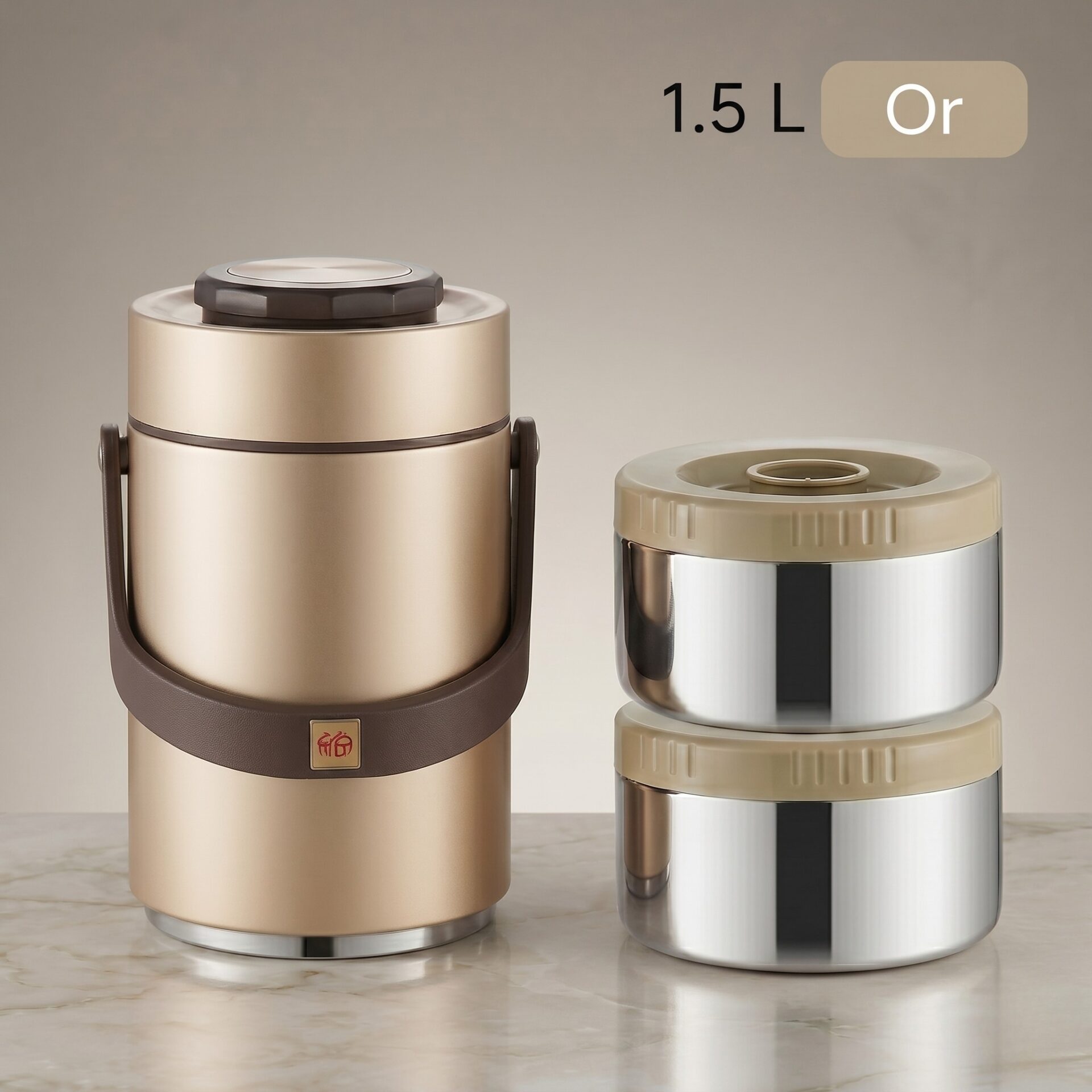 Lunch box isotherme inox - Dorée 304 Grande capacité – Image 4