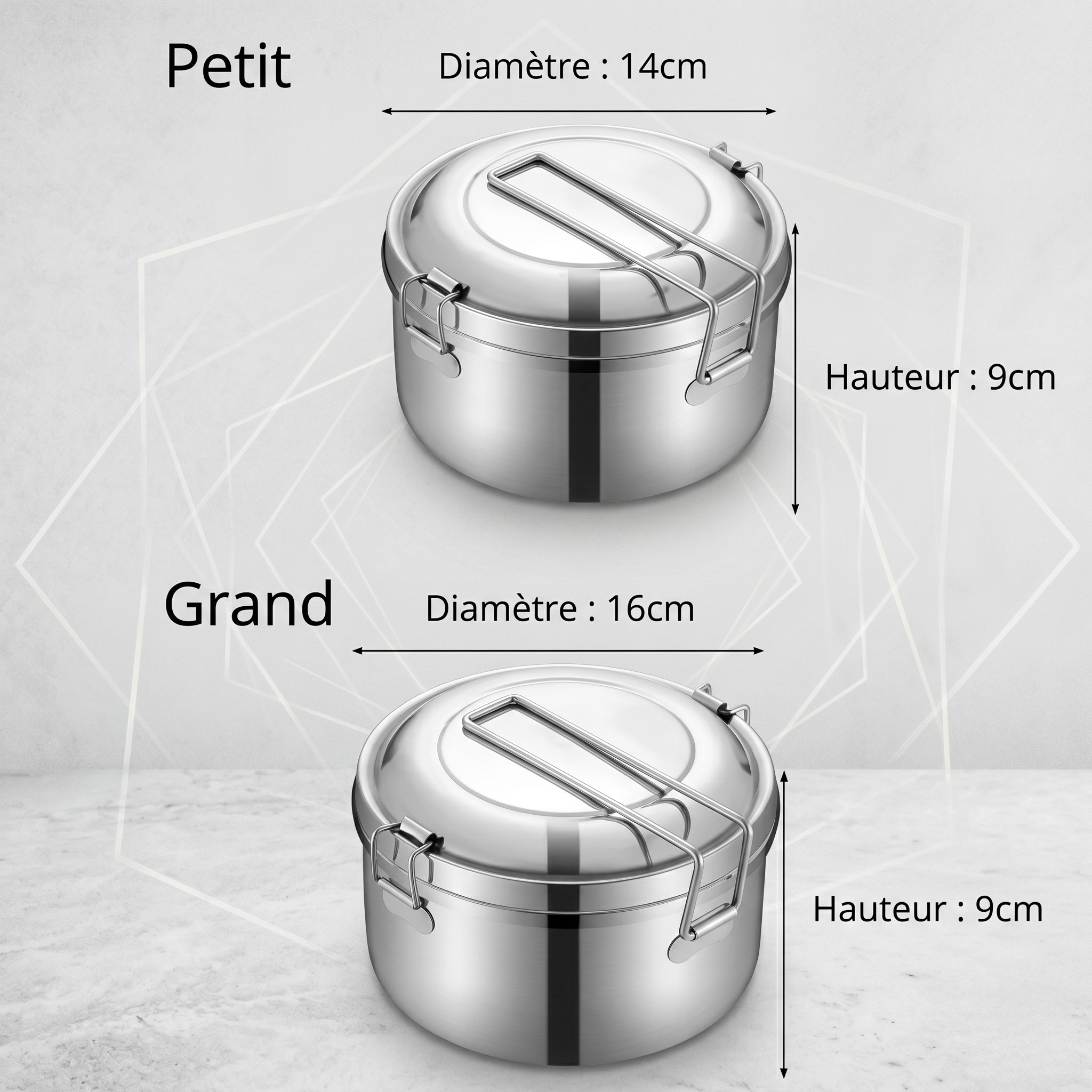 Boîte repas en acier inoxydable