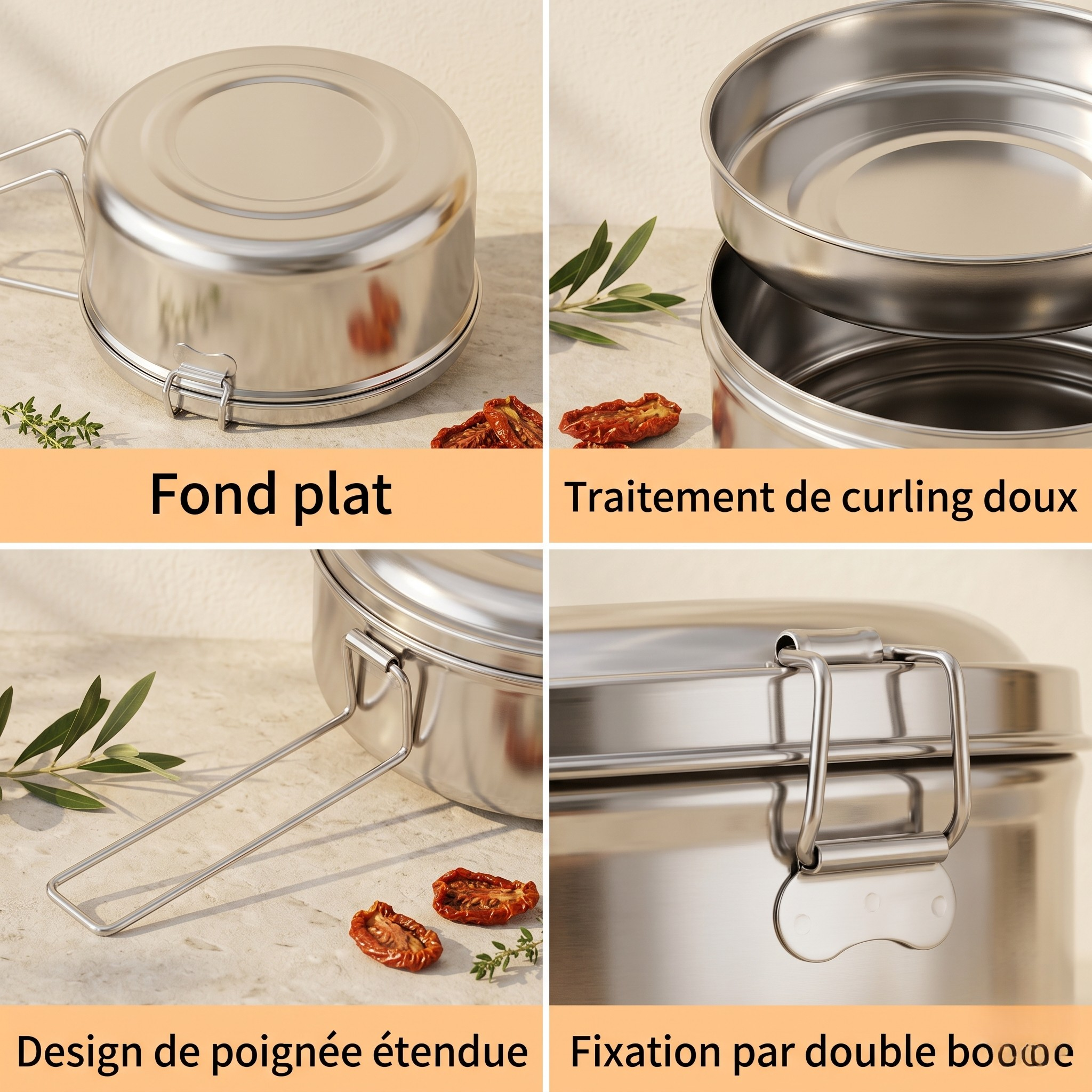 Lunch box inox mediterrané