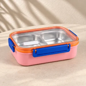Lunch box isotherme inox – 2 compartiments avec couvercle étanche