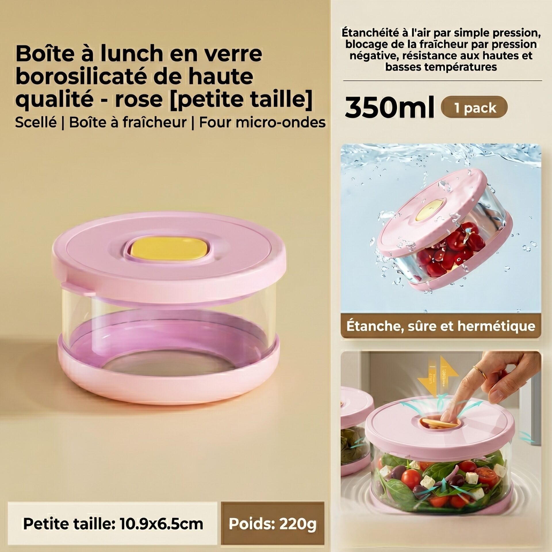 couvercle hermétique boite verre