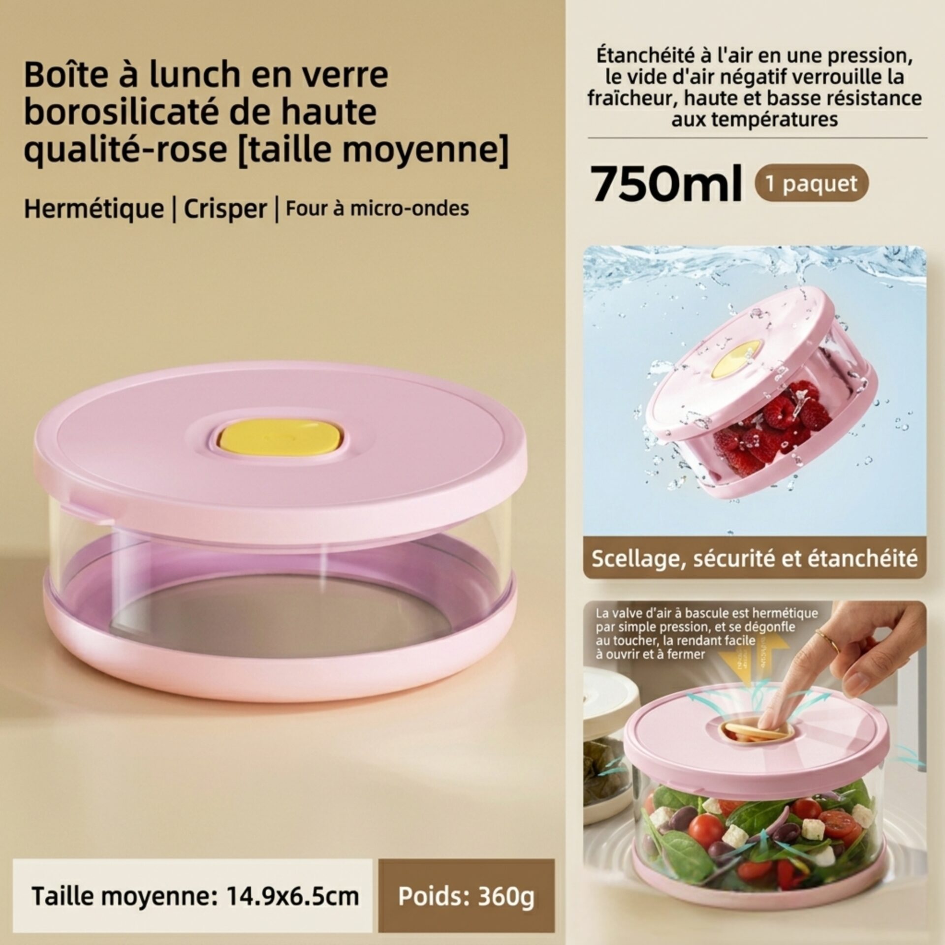 Lunch box nomade en verre