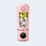 Blender mini portable de 700 ml avec récipient transparent et panneau de commande