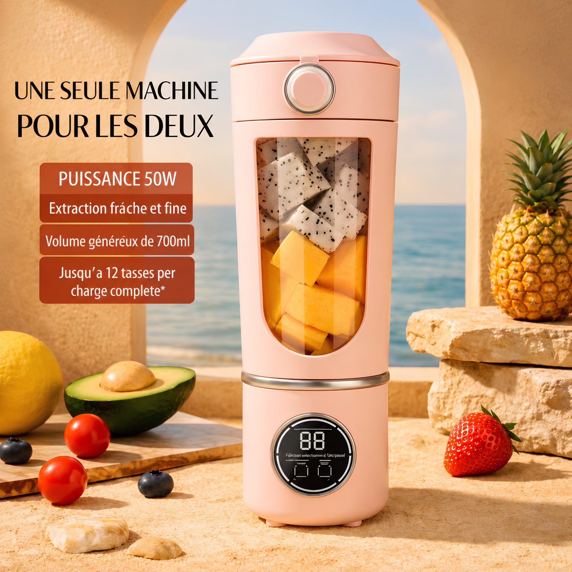 Blender mini portable - 700 ml, puissant et rapide – Image 2