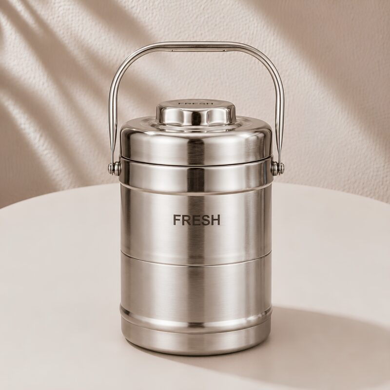 Lunch box inox grande capacité isotherme avec poignée