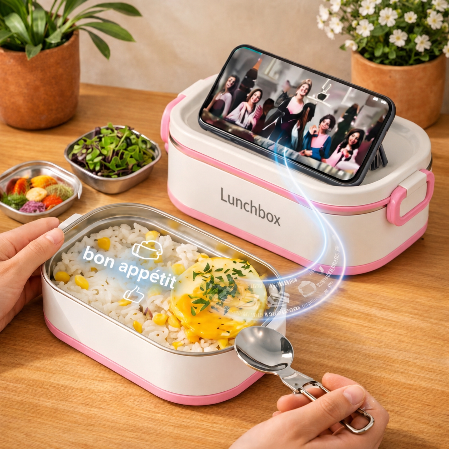 Lunch box inox isotherme - Rose Sac – Image 2