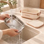 Nettoyage d’un bac inox de la lunch box inox isotherme