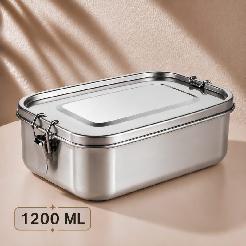 Lunch box inox 304 artisanale compartimentée 1200 ml