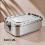 Lunch box inox 304 artisanale compartimentée 1400 ml
