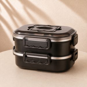 Lunch box isotherme inox - Noir double