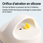 Orifice d’aération en silicone sur le couvercle du thermos repas chaud