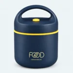 Thermos repas chaud inox 460 ml bleu nuit, couvercle à poignée