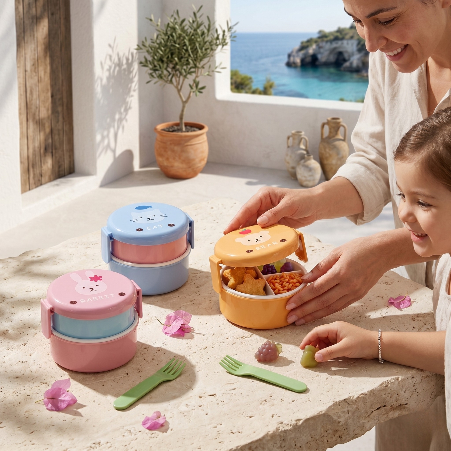 boîte repas enfant motif mignon