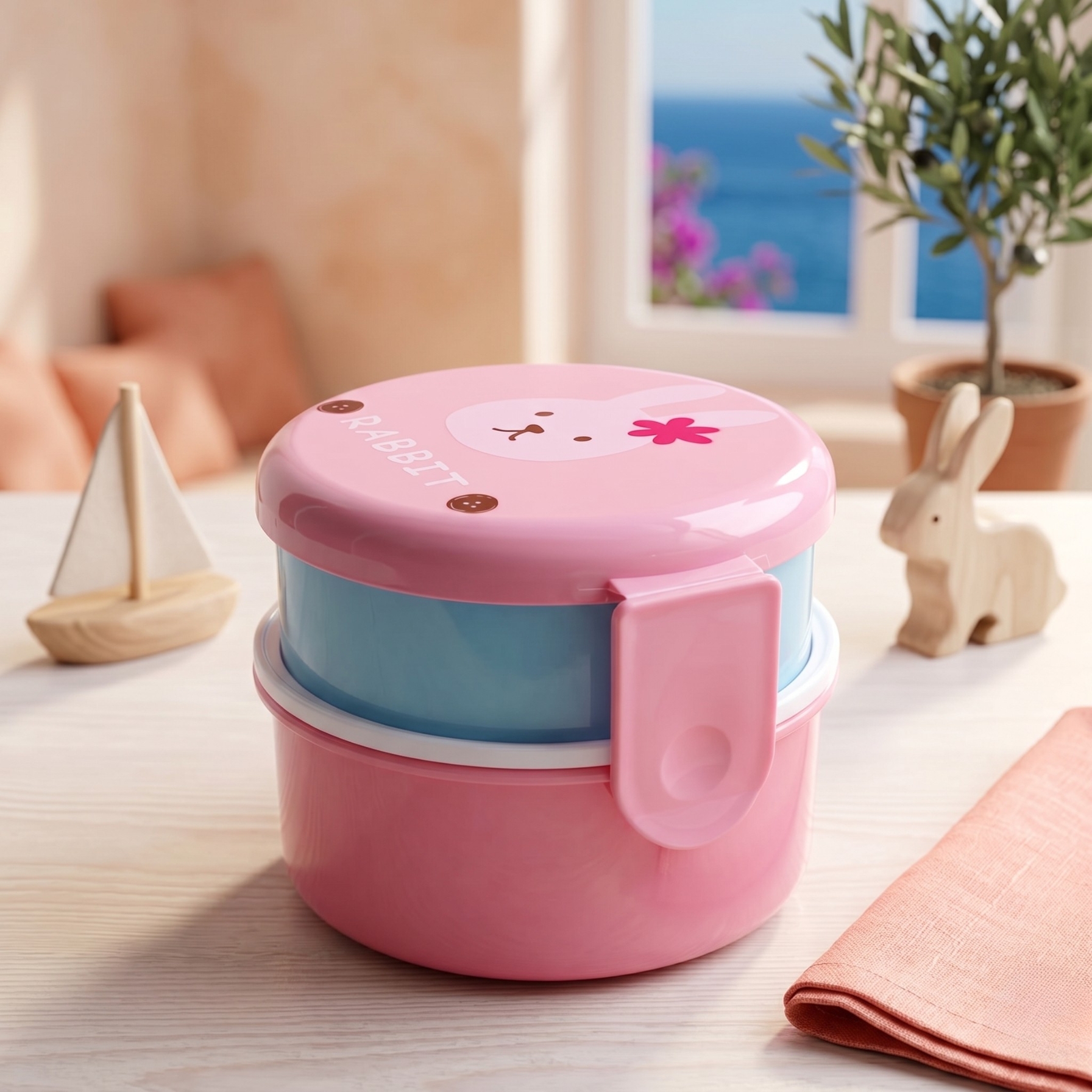 boîte enfant animaux colorée
