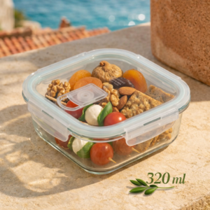 Lunch box en verre Borosilicate Glass Carré 320