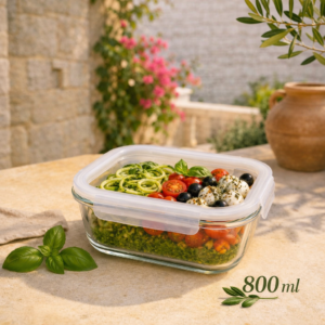 lunch box en verre carrée