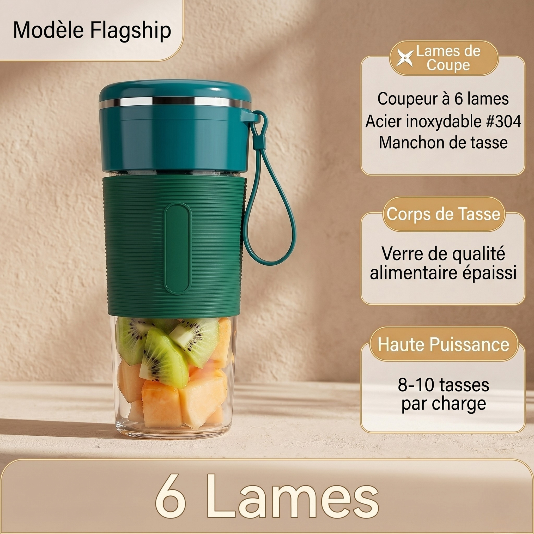 Mini blender smoothie recharge USB