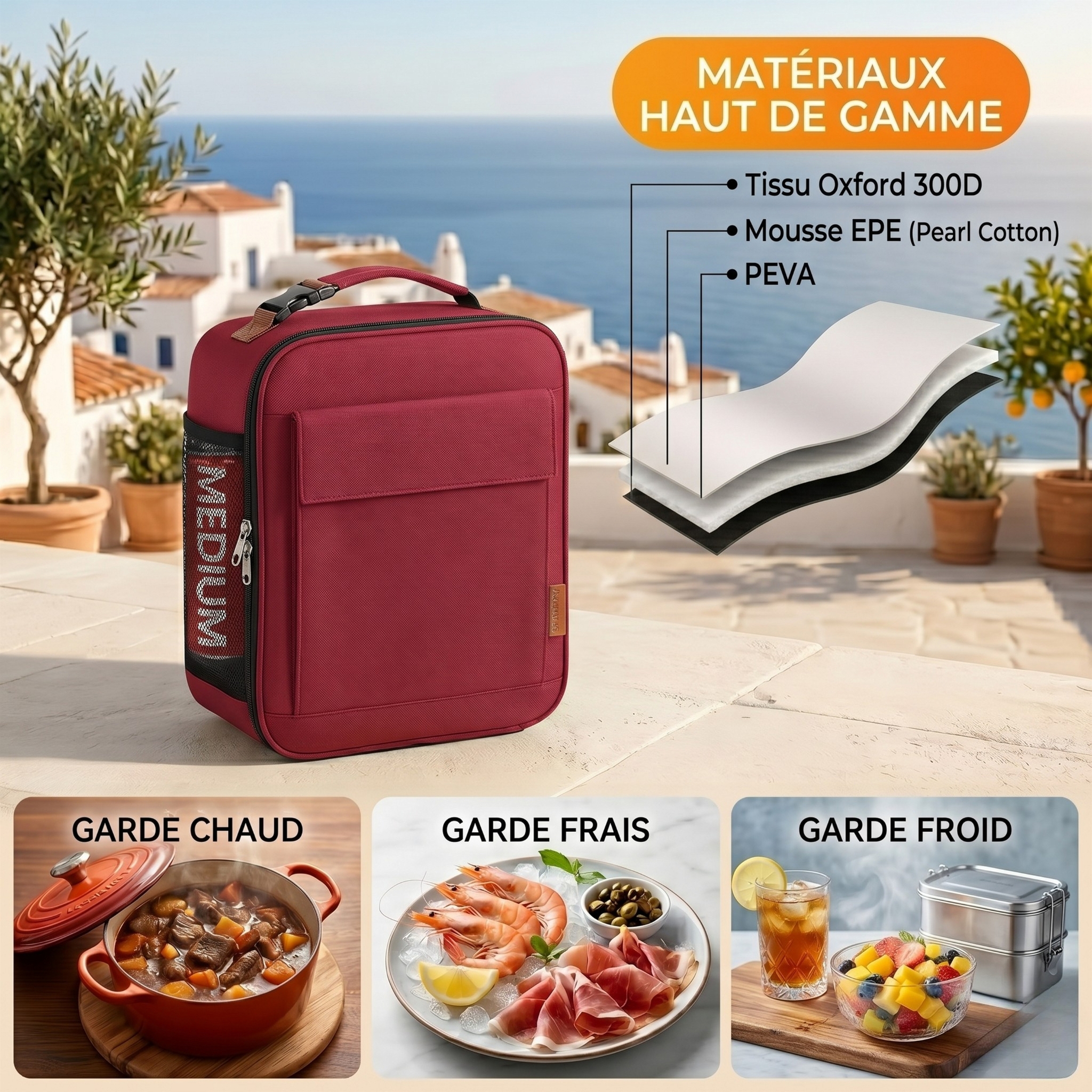 sac sortie famille gris