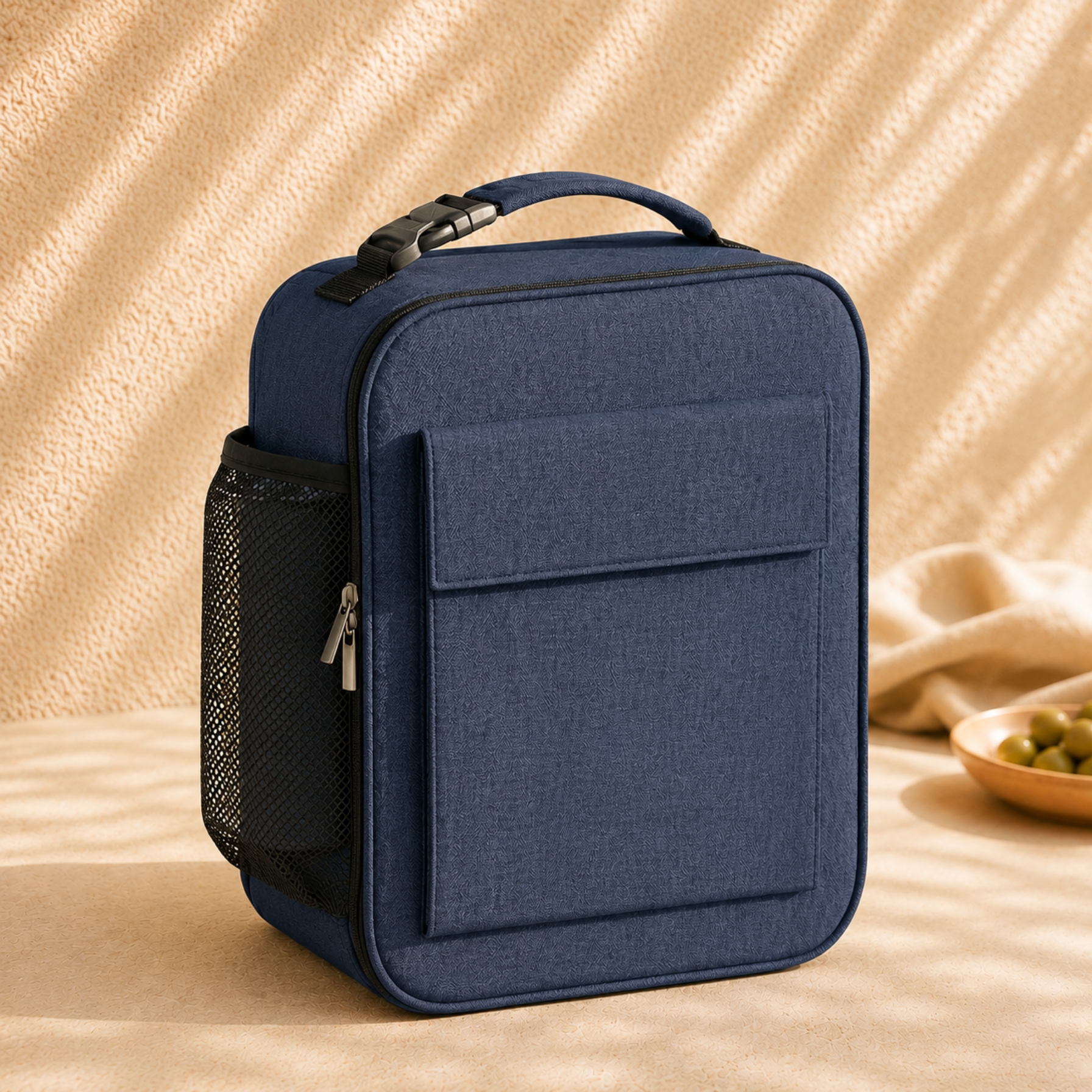 Sac lunch box - Sortie famille Bleu - Noir