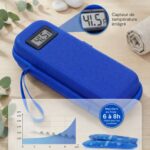 sac medicament voyage bleu