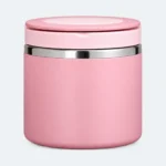 Lunch box isotherme inox 1 L rose, repas chaud nomade
