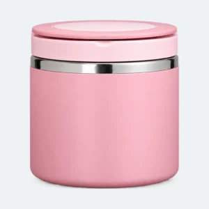 Lunch box isotherme inox 1 L rose, repas chaud nomade