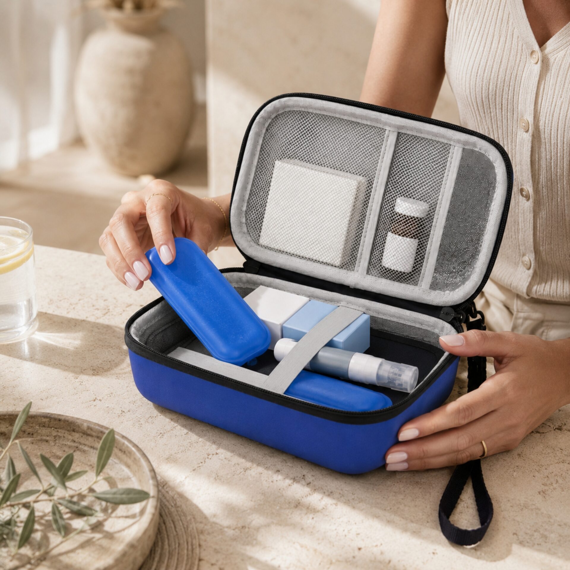 Pochette isotherme insuline – Thermomètre et 2 gels froids – Image 2