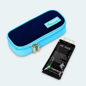 Pochette isotherme avec gel bleu marine, petit format souple, avec pack de gel