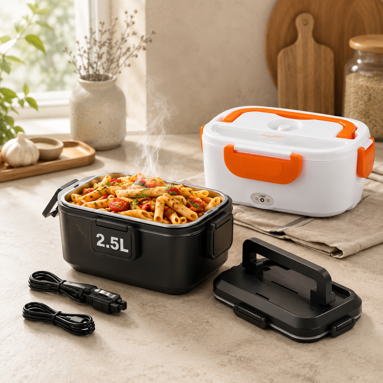 Lunch box chauffante 12V et 220V pour voiture, camion et bureau