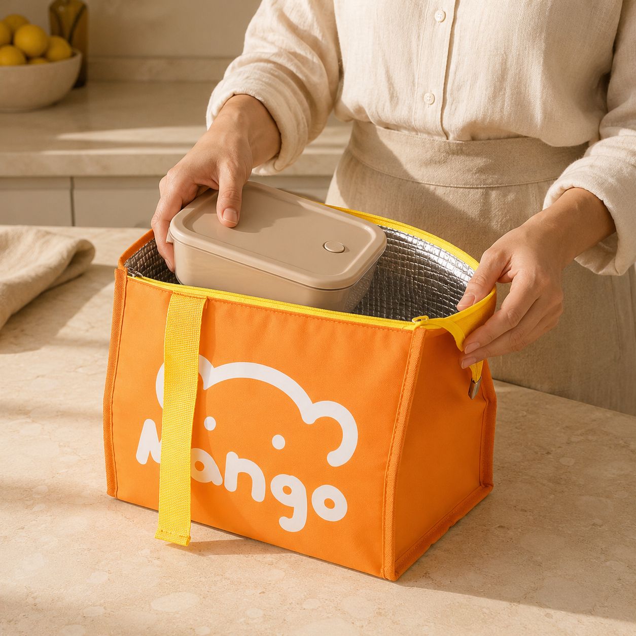 Petit sac isotherme repas – Compact avec poignées – Image 3