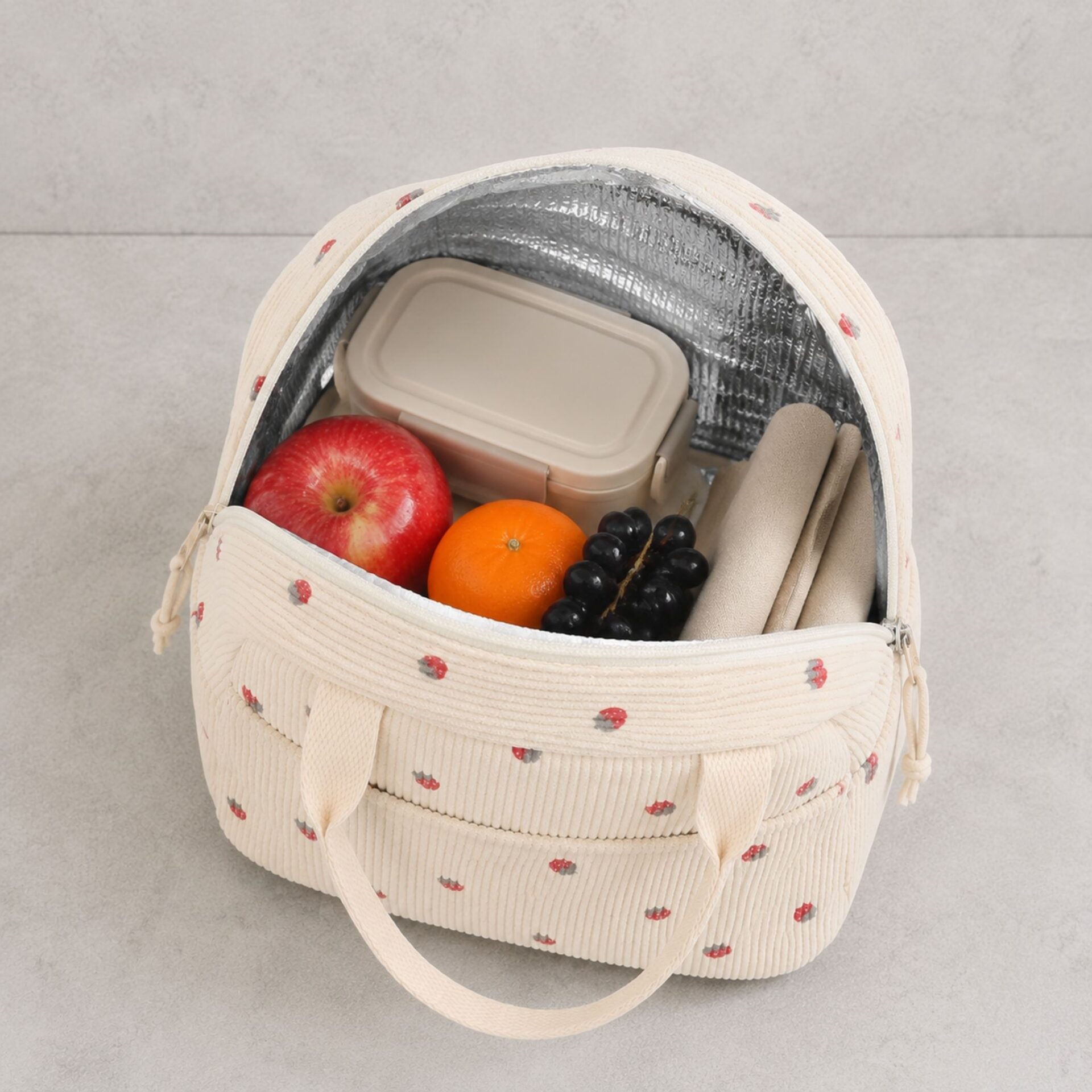 Petit sac isotherme – Sac repas compact zippé – Image 6