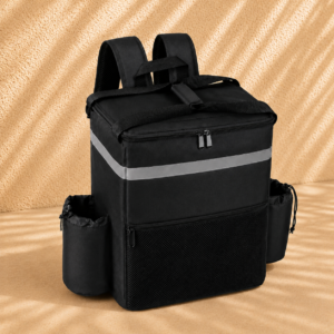 Sac à dos isotherme 30 L grande capacité noir avec poches latérales