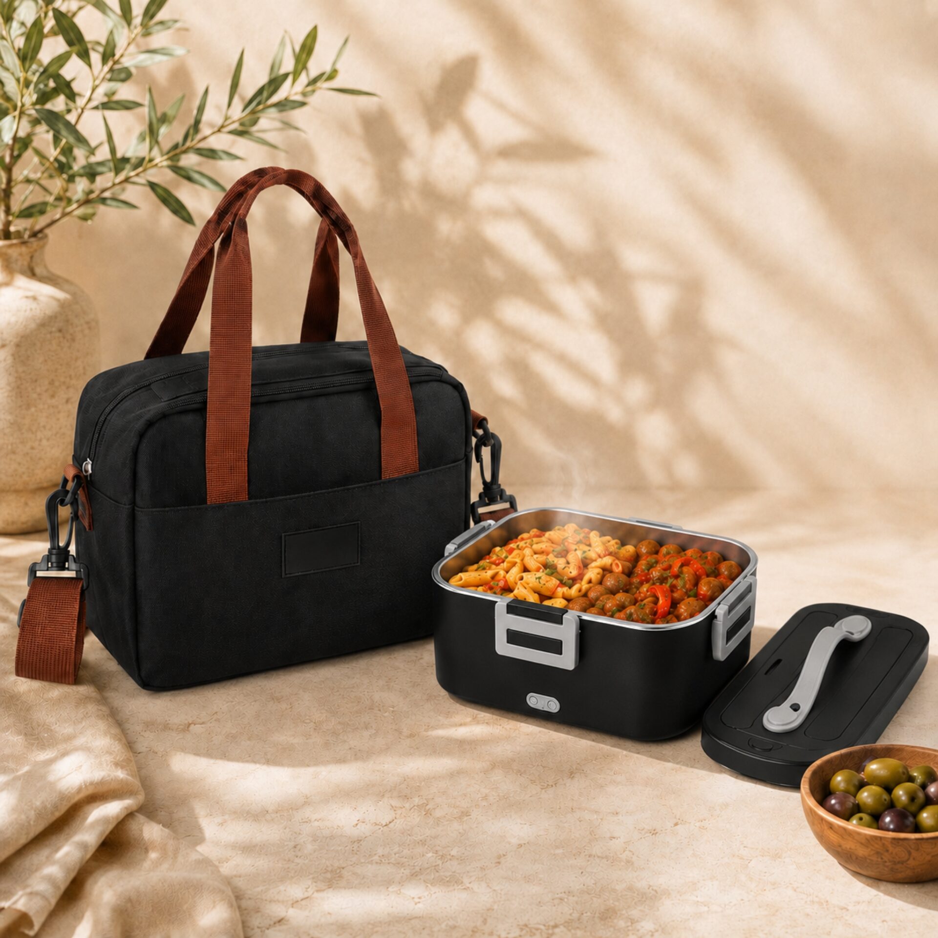 Pour l’image principale, mets : **Texte alternatif :** `Sac isotherme ou lunch box chauffante pour transporter son repas au travail